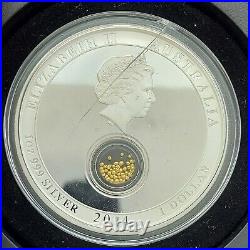 The Perth Mint 2014 Treasures of the World- Australia Gold 1oz Silver Proof Coin
