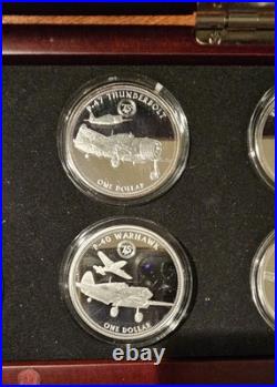 The World War II 75th Anniversary Warbirds Silver Dollar 8 Coin Collection withCOA The World War II 75th Anniversary Warbirds Silver Dollar 8 Coin Collection withCOA