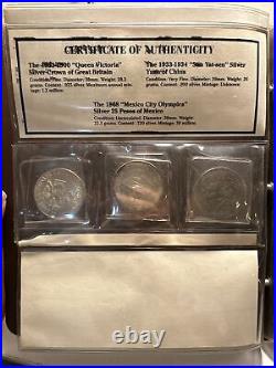 The World's Greatest Silver Coin Collection Coa Rare Album 6 Coins