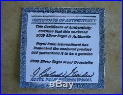 Thick Type 2009 Silver Eagle Proofed DC Overstrike & Coin World Only 368 Struck