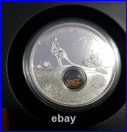 Treasures of the World Australia 2014 1oz Silver Proof Locket Coin with Gold