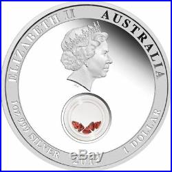Treasures of the World Europe 2013 1oz Silver Proof Locket Coin with Garnet
