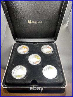 Tuvalu 2010 Battle Tanks of World War II 5-Coin $1 Pure Silver Dollar Proof Set