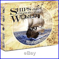 Tuvalu 2011 1$ Ships that changed the World Mayflower 1oz Proof Silver Coin