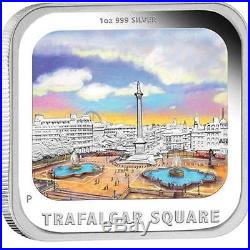 Tuvalu 2013 $1 World Famous Squares 4x1 Oz Silver Proof Coin Set