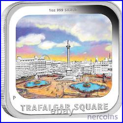 Tuvalu 2013 World's Famous City Squares Complete 4-coin Set Pure Silver Proof