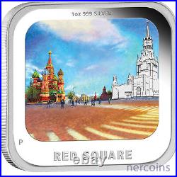 Tuvalu 2013 World's Famous City Squares Complete 4-coin Set Pure Silver Proof