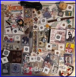 US/World Coin Lot Estate Silver/Coin Currency Junk Drawer Cards Watches Misc