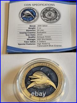 Underwater World 3oz Silver 7 Coin Series 2018-2021 By MDM Complete Series