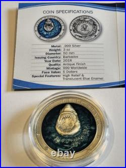 Underwater World 3oz Silver 7 Coin Series 2018-2021 By MDM Complete Series