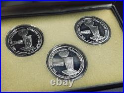 VINTAGE Chicago Bulls Trio'91-'93 NBA World Champions One Troy Oz Silver Coins VINTAGE Chicago Bulls Trio'91-'93 NBA World Champions One Troy Oz Silver Coins