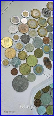 Vintage World Coin Lot Euro Mexico Tokens England Canada Australia Asia All