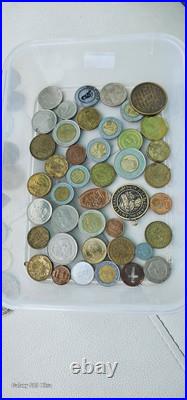 Vintage World Coin Lot Euro Mexico Tokens England Canada Australia Asia All