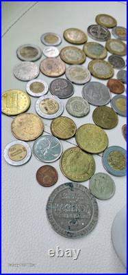 Vintage World Coin Lot Euro Mexico Tokens England Canada Australia Asia All