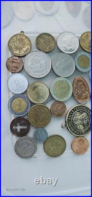 Vintage World Coin Lot Euro Mexico Tokens England Canada Australia Asia All