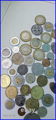 Vintage World Coin Lot Euro Mexico Tokens England Canada Australia Asia All