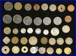 Vintage World Coin Lot Some Silver Italia, Palestine, Belgium etc X 39 coins
