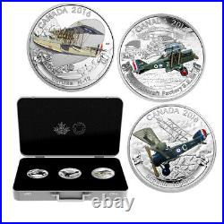 WWI- Aircraft of the First World War Set- 3 Coins x 1 Ounce- Fine Silver. 999