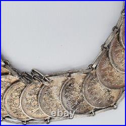 WWI Russian Trench Art Coin Kopeyk Bracelet Tzar Nicholas II Silver Kopek Coins