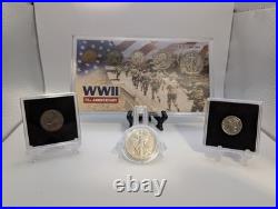 WWII Silver coins lot and Dough Boy Helmet WWII Silver coins lot and Dough Boy Helmet