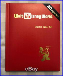 Walt Disney World 20 Magical Years Master Proof Set 5 medallion SILVER. 999 SET