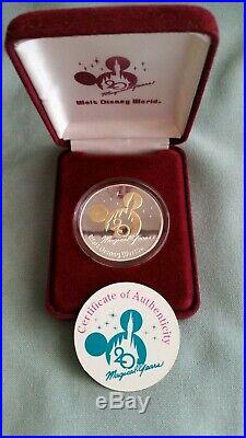 Walt Disney World 20th Anniversary(1971-1991) 1 Troy Oz. 999 Fine Silver Coin