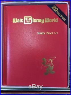 Walt Disney World Master Proof Set 20 Magical Years Silver Coin Rare