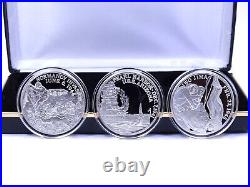 Westminster Mint WW2 3 Coin Set 1 OZ 999 Silver PEARL HARBOR IWO JIMA NORMANDY