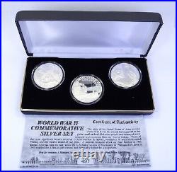 Westminster Mint WW2 3 Coin Set 1 OZ 999 Silver PEARL HARBOR IWO JIMA NORMANDY