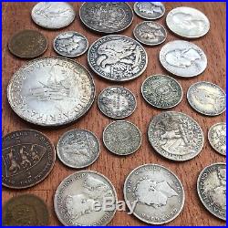 World. A Collection Of Coins Including Silver, USA, Australia, Canada, Etc