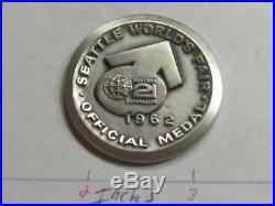 World Commerce Industry 1962 Seattle World's Fair C21 Expo Metal 999 Silver Coin