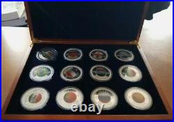 World Cup silver coins Russia World Cup 12 COINS SET WITH BOX