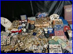 World Lifetime Coin Collection Lot 167 Pounds Silver Sets And More LOOK