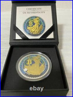 World Limited 2021 Britannia Bitcoin Blue 1 oz Silver Coin Limited Qty 50 Japan