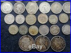 World Lot of 35 Silver coins