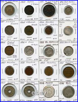 World MIX Coins 1600's-1900's Issue 20 World Coins Collection Rare & Nice Lot