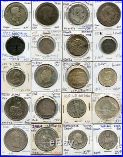 World MIX Coins 1700's-1900's Issue 20 World Silver Coins Collection Scarce Lot