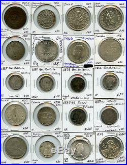 World MIX Coins 1800's-1900's Issue 20 World Coins Collection Rare & Nice Lot