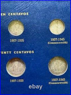 World Philippine Coin Lot Type Set Album Dansco Whitman Asia Continental Silver