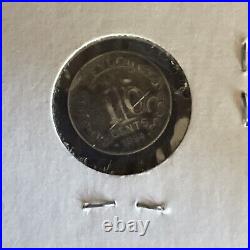 World Silver Coin Lot 50cPhilipines-1930 balboa-10c Ceylon-NH Deerfield Sterling