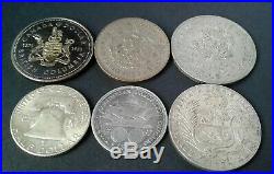 World Silver Coin Lot Of 6 Coins 1887/1893/1953/1954/1957/1971