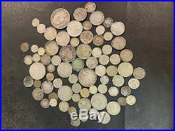 World Silver Coins Lot 74 Old Silver Coins Total Weight is 11.21 Ounces