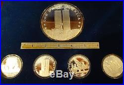 World Trade Center 9/11 # 52 Silver Commemorative Complete 5 Coin Set 2001 NO/RS