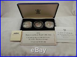 World War II 50th Anniversary D-Day 3 coin Silver Proof US France UK Royal Mint