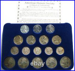 World War II Silver Coin Collection with Steel Cents & Nickels Rainbow Toned #55