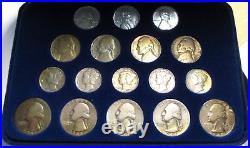 World War II Silver Coin Collection with Steel Cents & Nickels Rainbow Toned #55