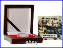 World War One The Great War 4 Coin Album & Black Hand Silver Boxed Coin