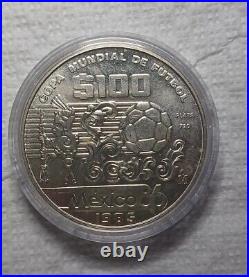World cup Mundial Mexico, BU silver coins set 1986 (100, 50, 25 pesos)