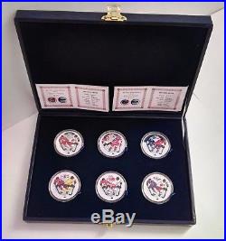 World hockey series 20 rubli set of 6 coins Proof Silver Coin