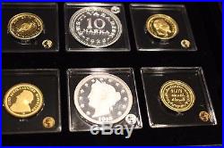 World most expensive coins collection of 24 coins with box and COA. 999 Silver